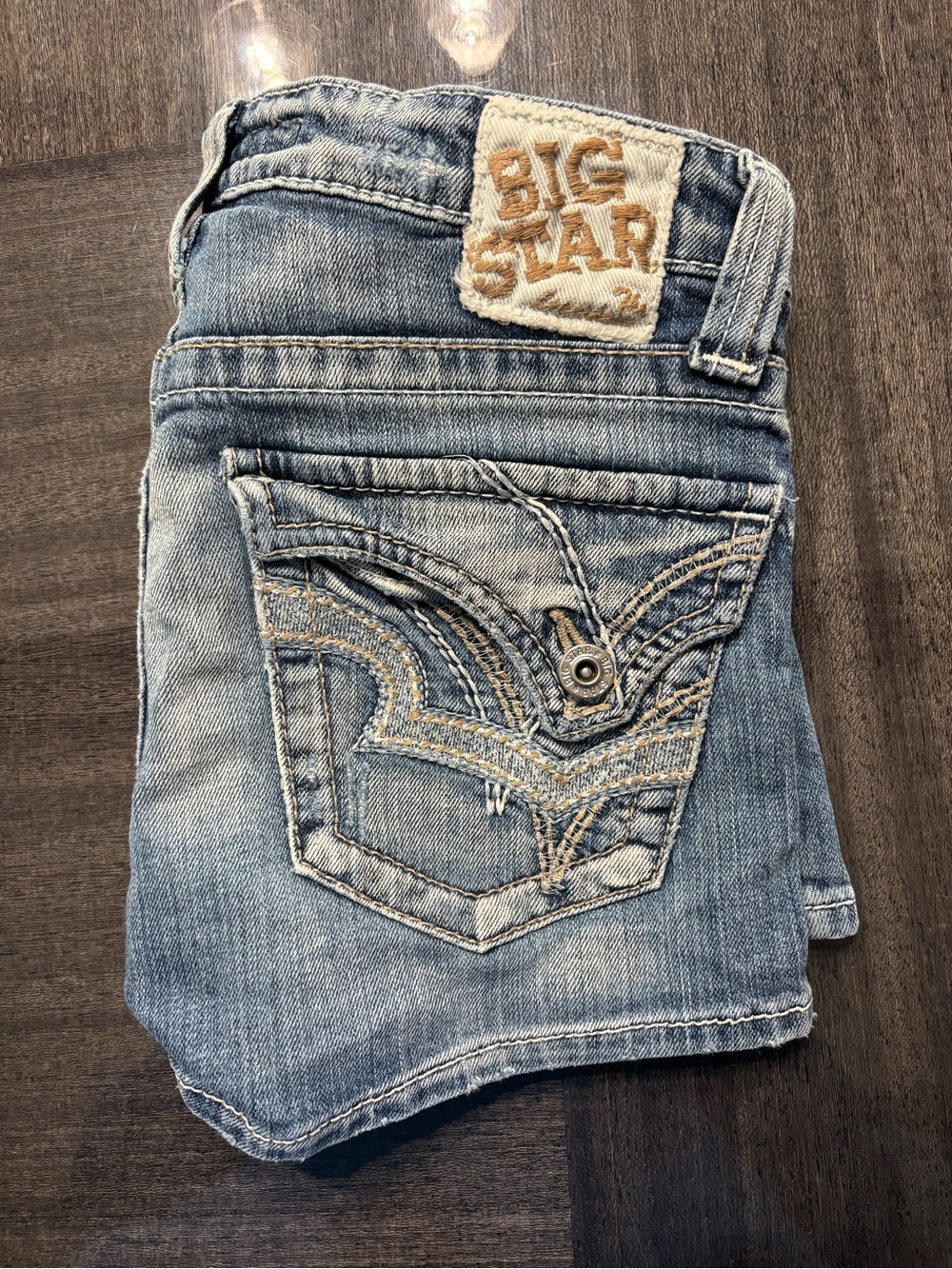 Big Star Light Blue low rise Jean shorts